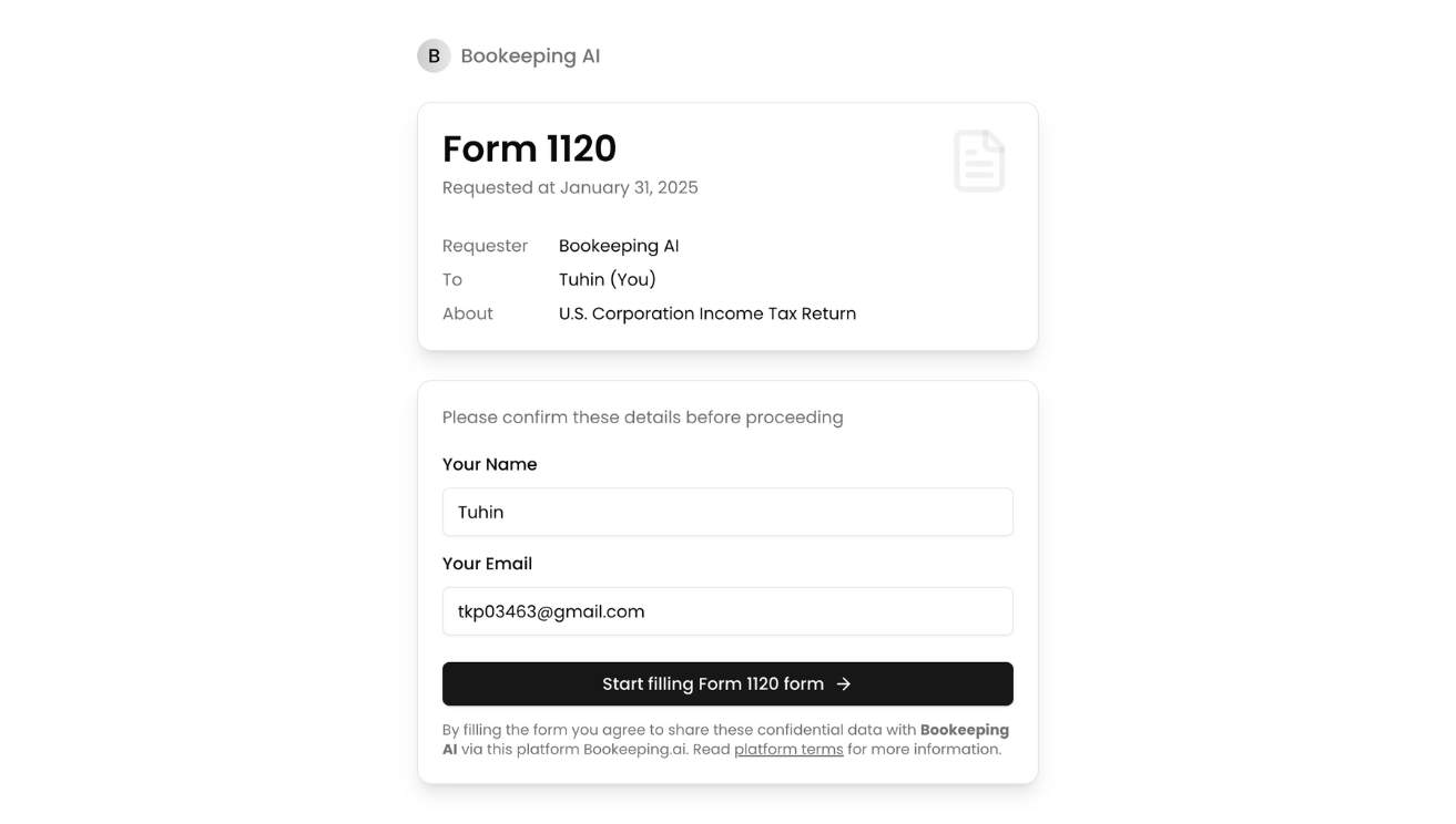 Share your Tax Form